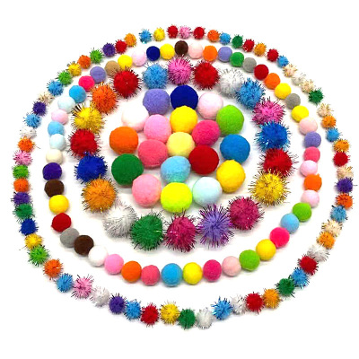 廠家現貨供應滌綸高彈毛球  金蔥毛球丙綸球 開司米修圓楊梅毛球