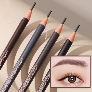 Wodwod Ultra-Fine Eyebrow Pencil Waterproof, Sweat-Proof, Non-Fading, Long-Lasting Makeup Artist Special Thin Head Hard Core with Brush Head