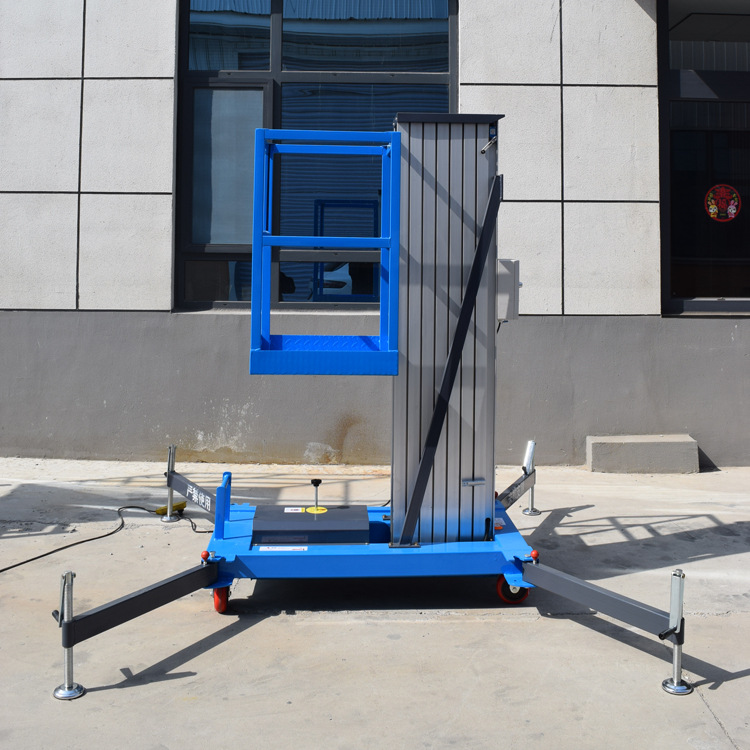 Single-Pole and Double-Pole Aluminum Alloy Lift 8m Household Small Electric Lift Platform Height Maintenance Lift Truck