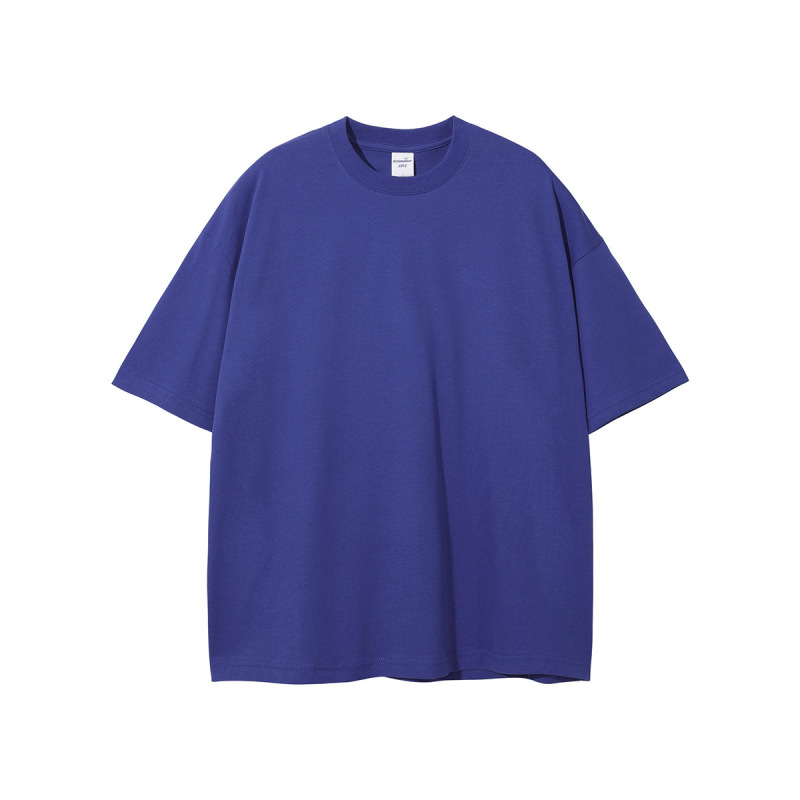 2025 夏の新作トレンディなブランド 230 グラム二重糸純綿半袖無地メンズ Tシャツ Bajia 同色大きいサイズ紳士服|undefined