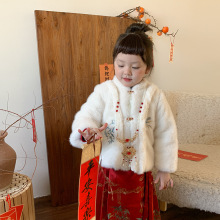 【清仓款】严选维木童装女童外套冬装新款儿童加绒新中式开衫上衣