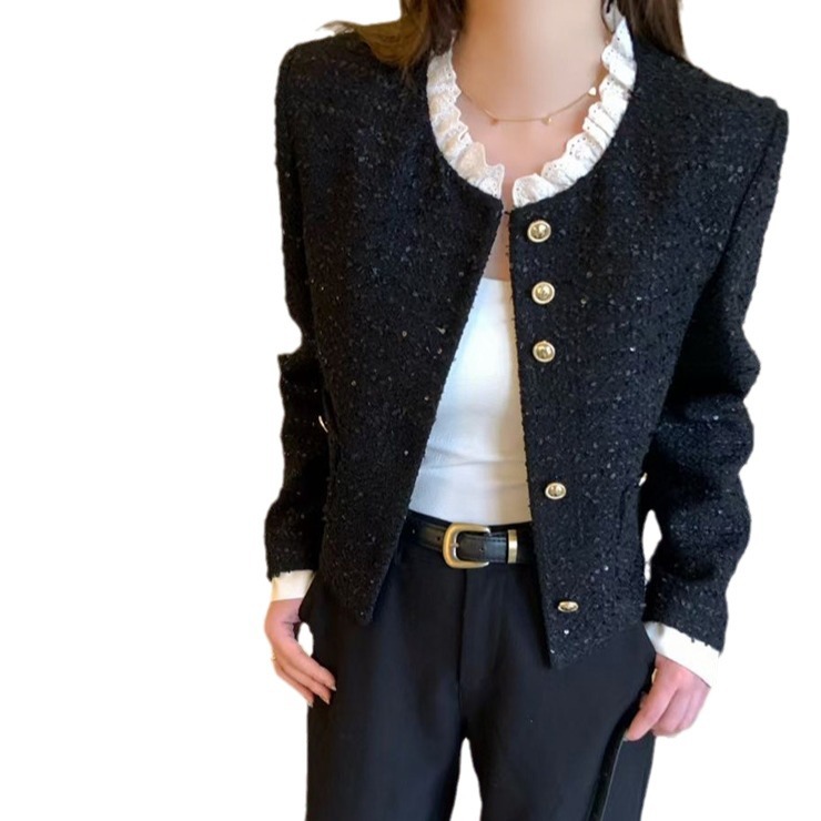 Coat Womens Short New Lace Collar Celebrity Spring Dress Jackets Single  Breasted | eBay