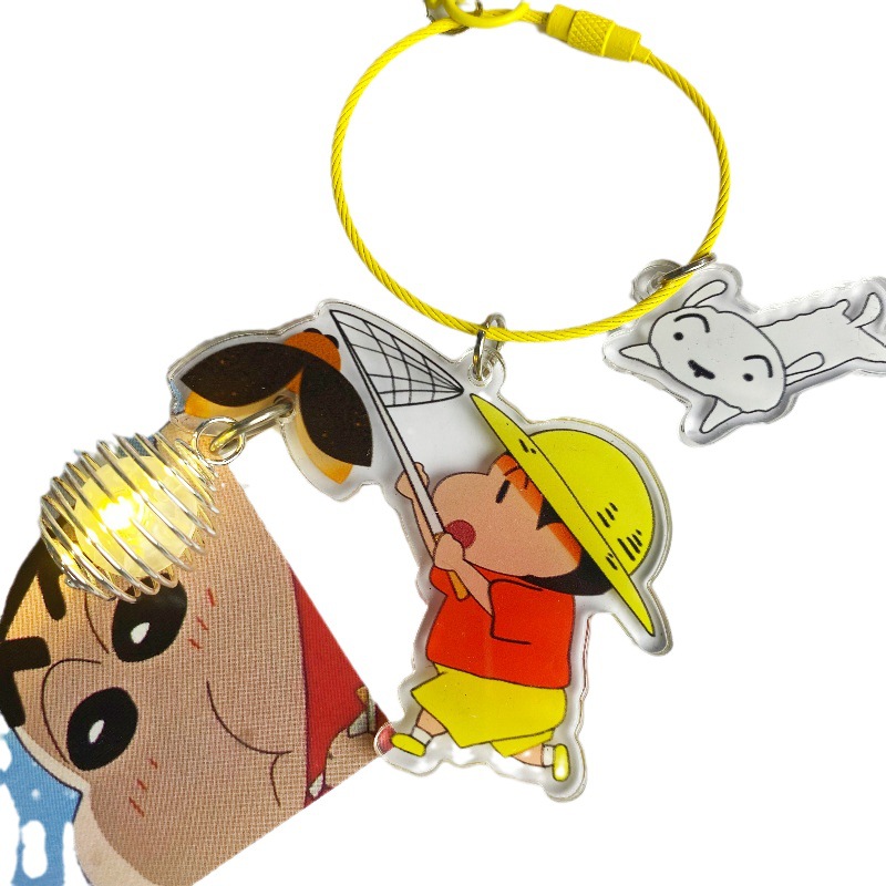 Creativo pequeño Nuevo luminoso Firefly llavero nuevo estudiante amigo Regalo De vacaciones colgante de acrílico al por mayor