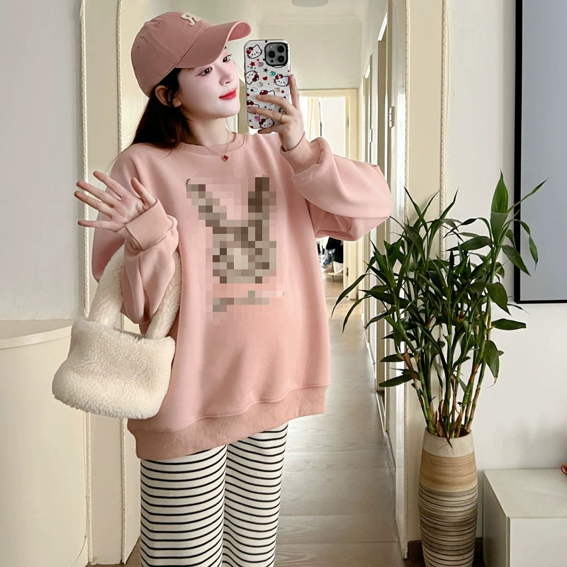 Spring rabbit, sweatshirt, Korean style