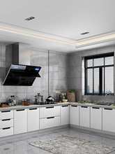 厨房橱柜灶台柜一体用经济型简约碗柜石英石台面小户型组装