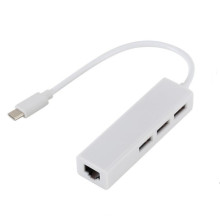 ���l typec Usb3.1 to USB2.0�W����3��USB 2.0 rj45 ���׾W��HUB