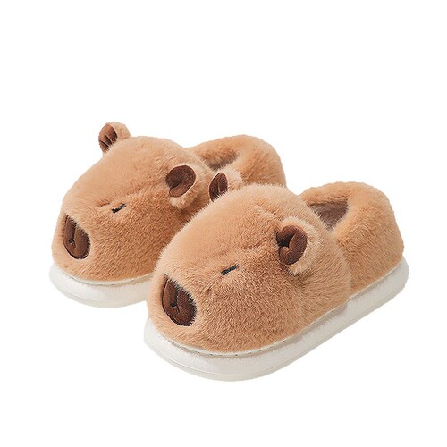 Cappella warm cotton slippers for women, autumn and winter indoor home comfort, thick and cute, wearable cotton slippers, couple slippers