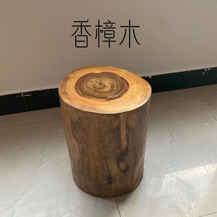 Camphor Wood Root Carving Stool Round Stool Log Tree Stump Solid Wood Stool Home Coffee Table Tea Table Base Ornament Shoe Changing Stool