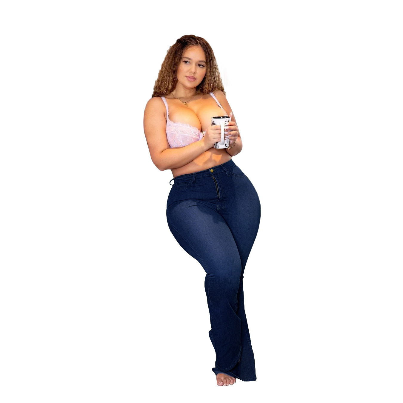 Plus Size Bootcut Jeans NSWL86146