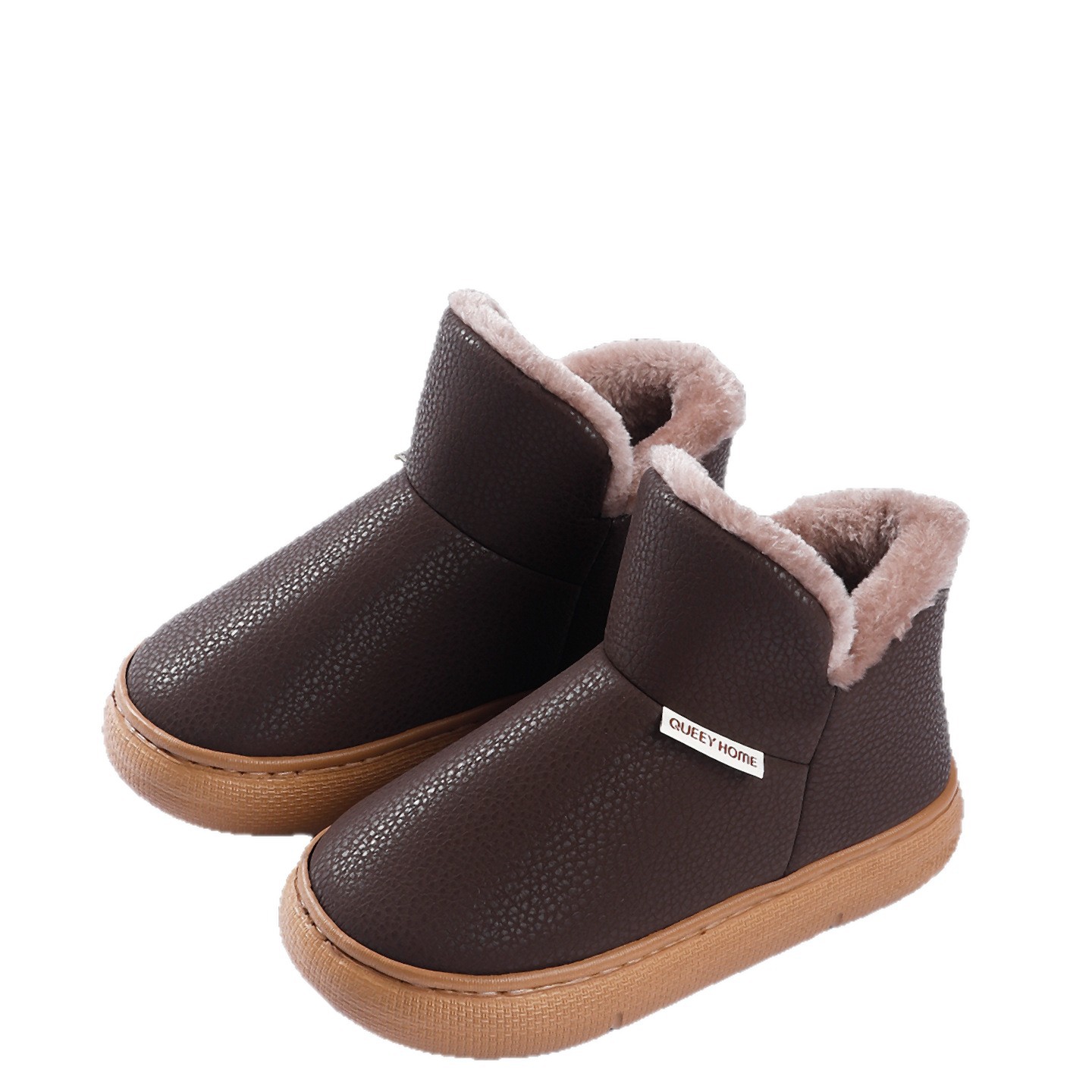 Pantofole impermeabili in cotone caldo per uomo inverno 2026 nuova casa interna più scarpe in cotone con suola spessa con tacco in velluto