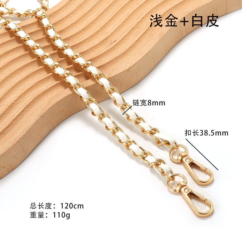 スポット Xiaoxiang レザーバッグチェーンシングルショルダークロスボディ PU レザーバッグストラップハイエンドの女性のバッグチェーン交換バッグショルダーストラップ|undefined