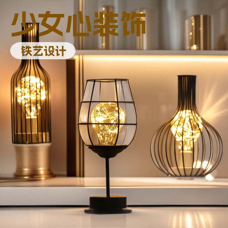 LED wine bottle-shaped lamp, creative Christmas night light, holiday gift, indoor atmosphere decorative ornament lamp LED wine bottle-shaped lamp, creative Christmas night light, holiday gift, indoor atmosphere decorative ornament lamp