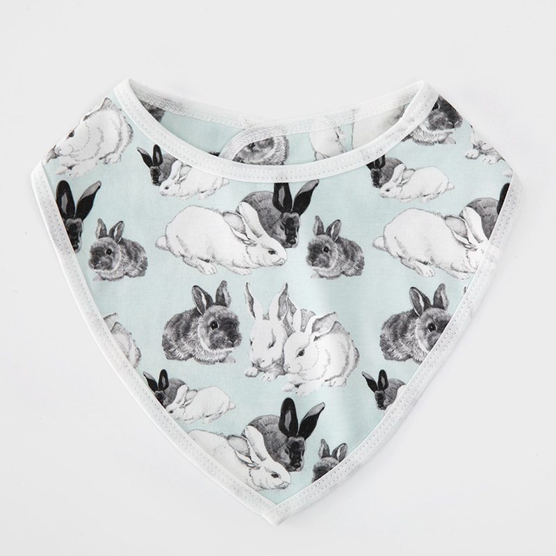 Baby toallas de saliva baby toallas triangulares tipo buckle delantal primavera y otoño a prueba de viento calor doble capa transfronteriza Amazon al por mayor