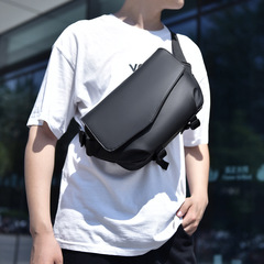 New versatile men's casual unidirectional backpack large capacity outdoor cycling chest bag water-resistant men's simple crossbody bag