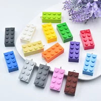 Цветной акрил 2*4 точки строительный блок серьги кулон сумка брелок кулон DIY ювелирные аксессуары