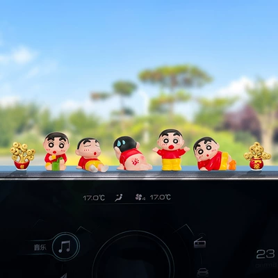 Cartoon Xiaoxin Car Ornaments: Car ornaments - multiple-options-available-see-details-page-cute-3d-trendy-toys-5-styles-money-tree-red-free-traceless-stickers