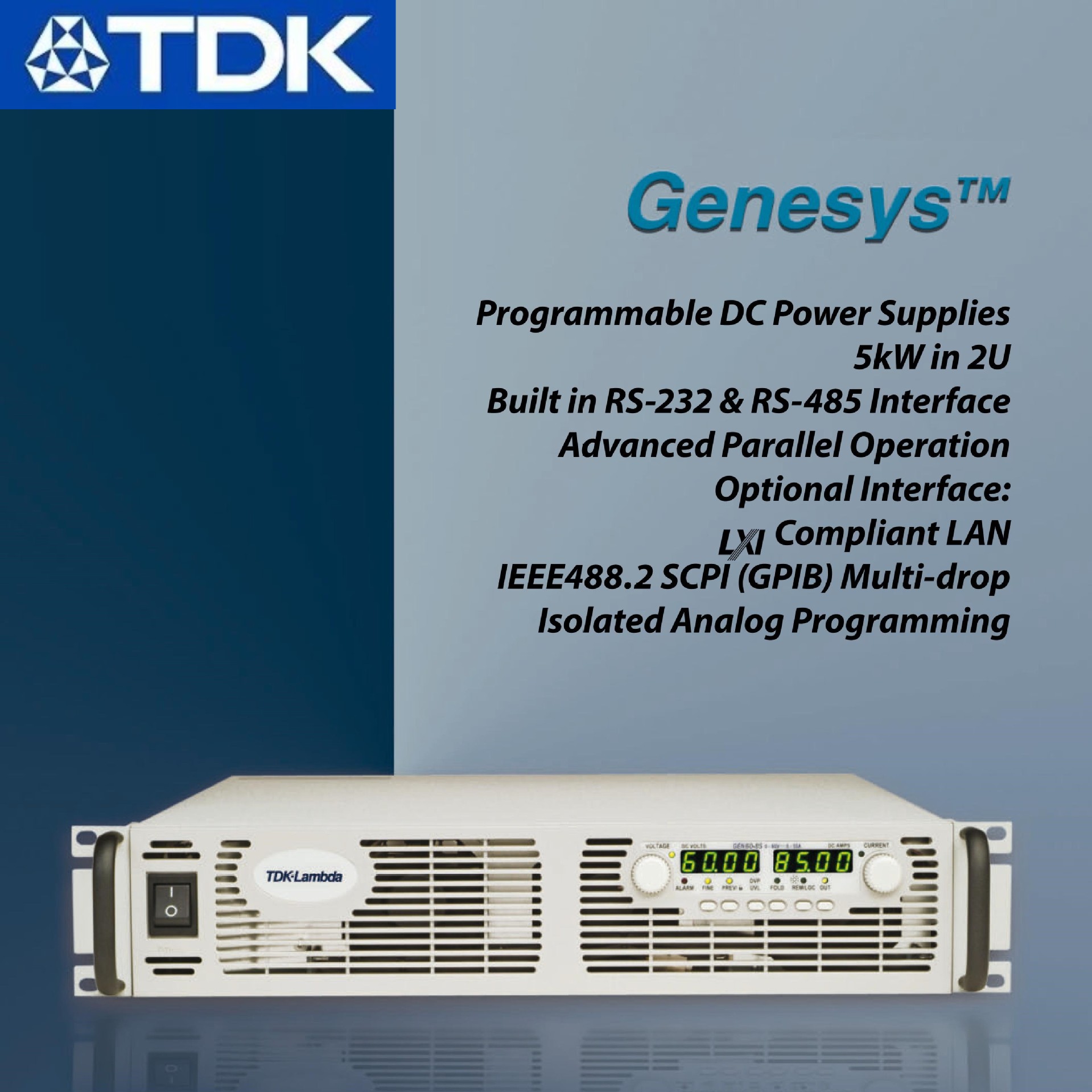 TDK-GEN-8-600/20-250/60-85可编程直流电源Genesys系列5000W