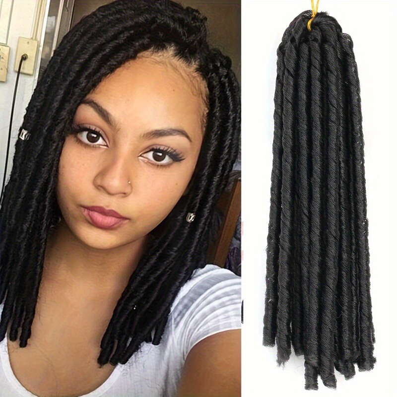 European and American Wigs for Women, Black Curly Hair, European and American African Wigs, Soft Dread Locks, Hollow Braids