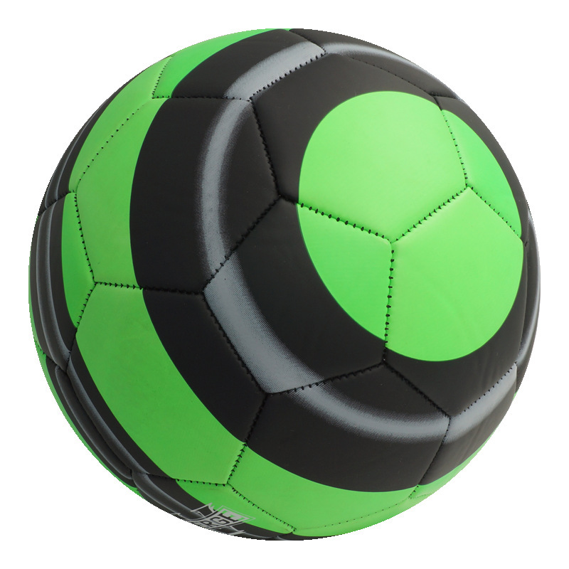 艾尔丁足球精品pvc绿色充气机缝足球成人学生训练比赛可用可定制