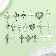 亚马逊热销新款古银合金十字架系列吊坠挂件diy手链项链饰品配件