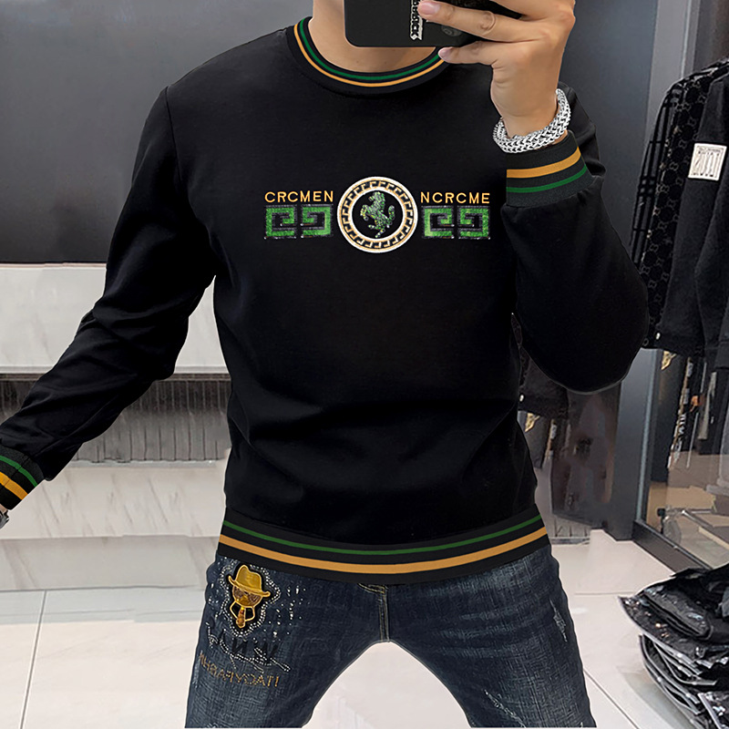 men's sweater embroidery letters between the threads long sleeved men's autumn clothing fashion brand men's youth shirt_viptrois.com