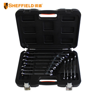 Steel Shield S 017105 11pcs Fully Polished Dual-use Extended Plate Hand 8-22mm Chrome Vanadium Steel Double-headed Wrench Set Sleeve