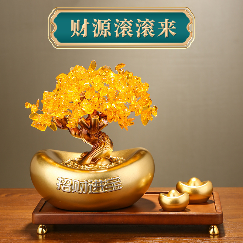 Fortune Tree Cash Tree Ornaments Home Living Room Office Front Desk Home Decoration Company Store Opening Gift