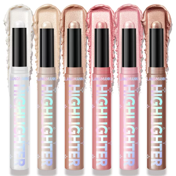 Langmanni's New Six-Color Highlighter Stick and Contour Stick Set, Single Highlighter Stick for Brightening, Exclusively Available for Cross-Border Sales