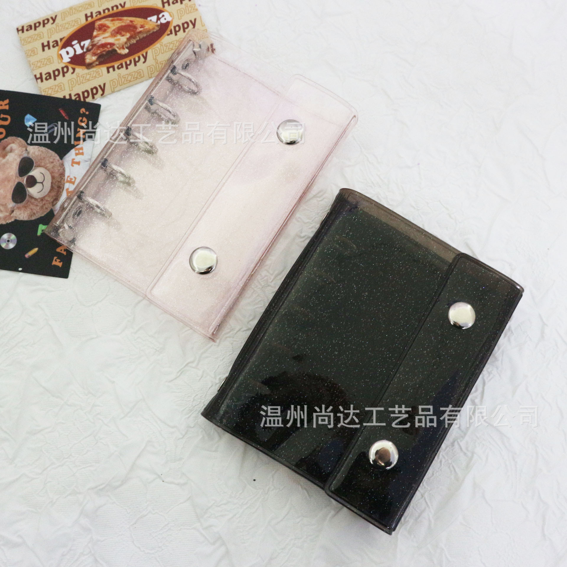 Spot Double Buckle PVC 70% Off Loose-leAf Book ins Style K-style Glitter A8 Girl ins Style Single Shell Loose-leAf Book