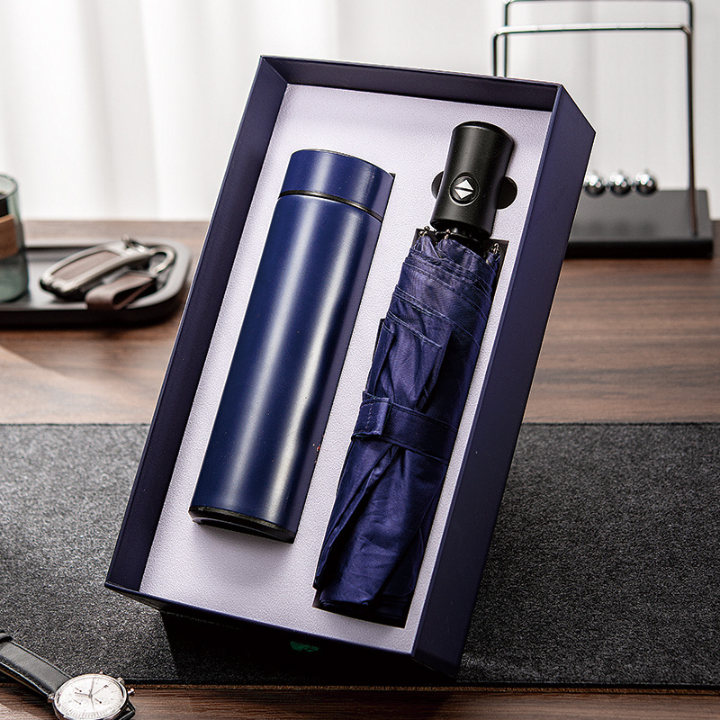 Taza termo, paraguas, juego de regalo de empresa, taza termo práctica, regalo de la mano de la actividad, celebración del aniversario, construcción del grupo para los empleados