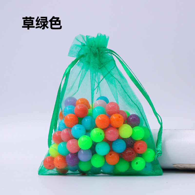 透明白色巾着袋糸袋通気性ジュエリーギフト収納包装袋化粧品包装網糸袋卸売り|undefined