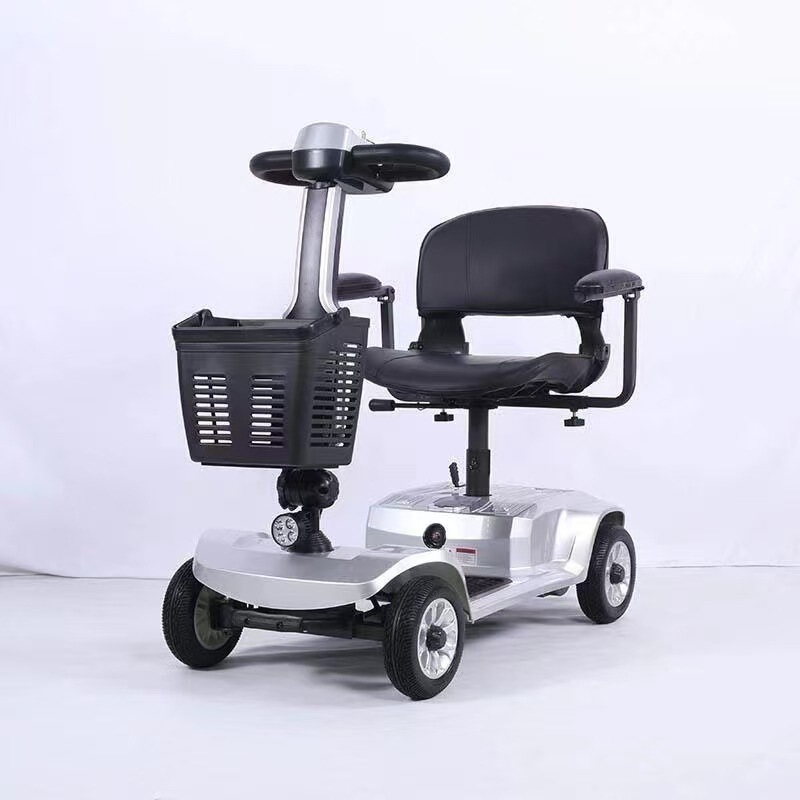Electric Mobility Scooter for the Elderly, Four-Wheel Folding Portable Electric Vehicle, Professional