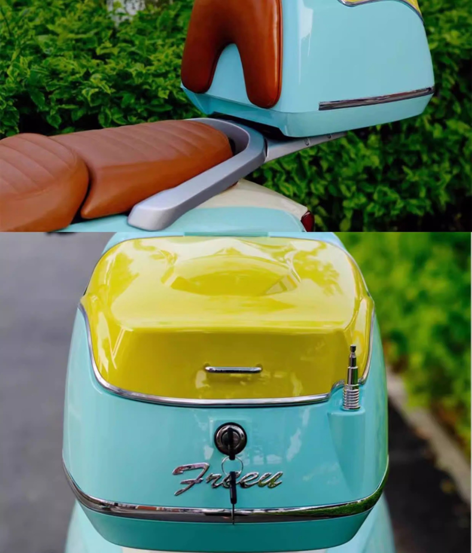 Suitable for 24 Models of Qingqi Aurora 150 Motorcycle Tail Boxes, Cargo Boxes, Retro Trunks, and Luggage Boxes