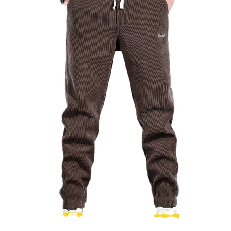 Vaqueros casuales de marca de moda para hombres, pantalones harem negros de primavera y otoño para hombres, cintura elástica, pantalones gordos sueltos de hip-hop