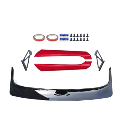 Fixed wind wing Hatchback Model Tr Rear Wing with - blackred