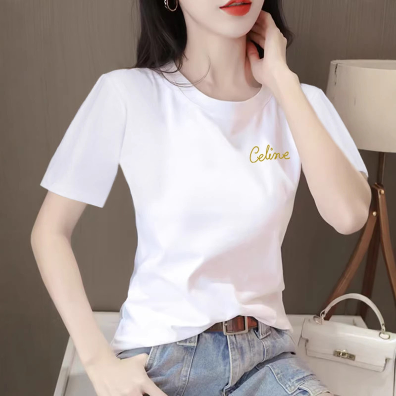 White Short-Sleeve T-Shirt for Women, Summer 2026 New Korean Style, Trendy Pure Cotton Versatile Top