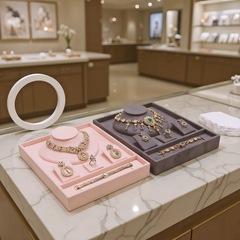 跨境首饰品展示架绒布收纳珠宝店多用途戒指项链手镯拍摄展览