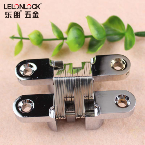 Cross dark hinge zinc alloy hinge folding door hinge invisible door 13*60 wardrobe door hinge light chrome hinge