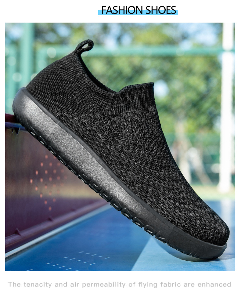Cross-border Wide-toe Sock Barefoot Large Size M's Walking Shoes, Foreign Trade Lightweight Slip-on Casual Shoes For_vogvips.com