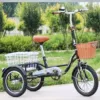 14-inch black straight vegetable basket style