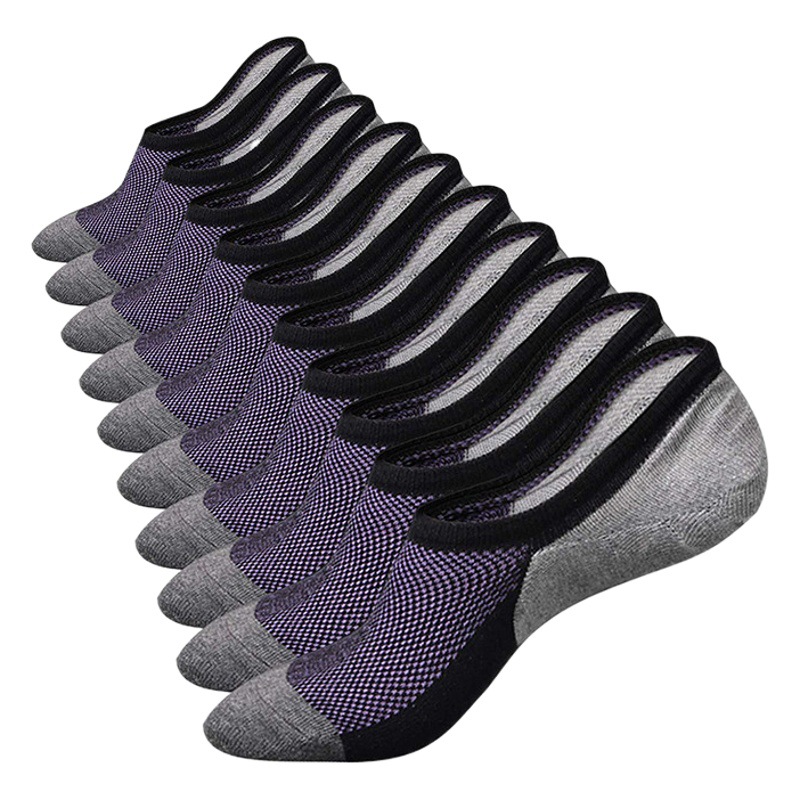 Calcetines Barco de hombre Calcetines calcetines de algodón fino de verano ins silicona de moda antideslizante boca baja desodorante invisible que absorbe el sudor calcetines de hombre