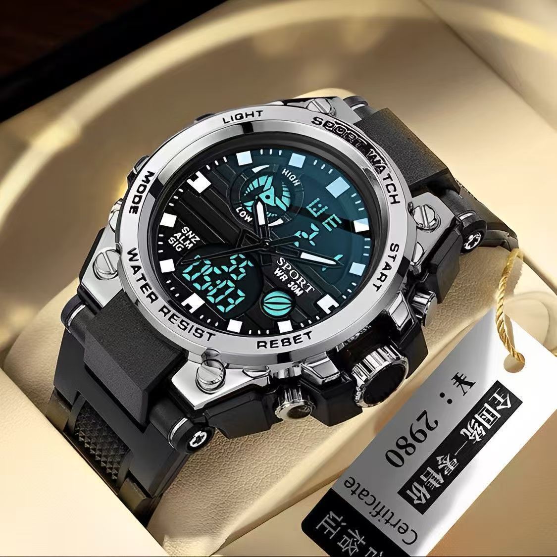 New Teenager Electronic Watch Men's Senior high school Junior High School Students Multi-functional Waterproof Luminous Electronic Watch for Boys