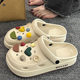 Cartoon Hole Shoes Outdoor Thick Sole New Couple Cartoon Cute Student Girl Style Soft Sole Anti-slip Slippers Wholesale