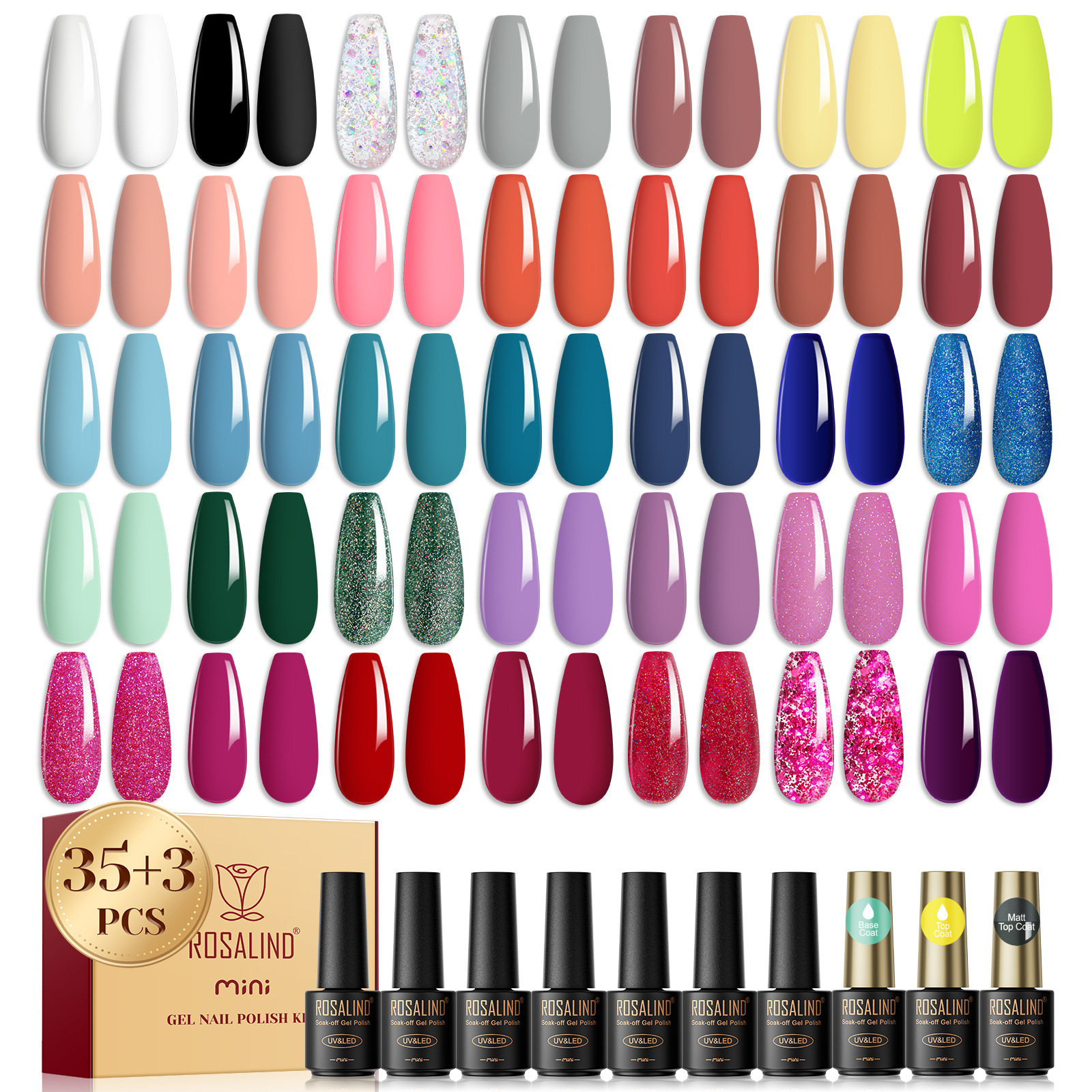 Traje de pegamento de esmalte de uñas transfronterizo 38 botellas conjunto completo esmalte de uñas color desnudo que forma la tienda de esmalte de uñas desechables al por mayor especial