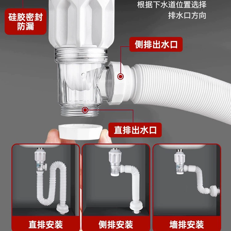 Кабинет подводной лодки, odor-proof канализационная труба туалета, умывальник, слив раковины, трубка подводная, водяные аксессуары
