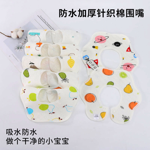 Manufacturer supplies waterproof bibs for mothers and infants, summer thin waterproof bibs, baby cartoon saliva napkins