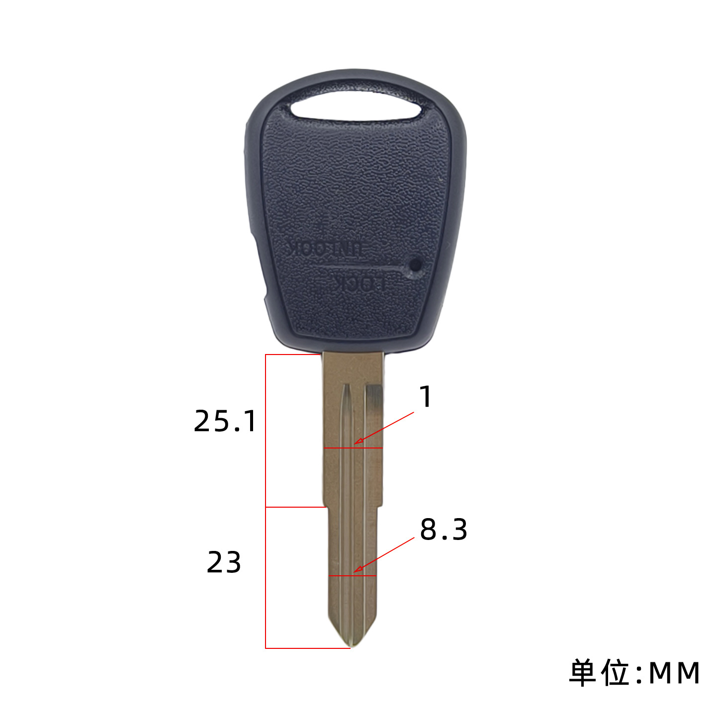Suitable for Kia千里马 Straight Side 1-Button Remote Control Car Key Straight Replacement Shell with 5 Types of Key Embryos