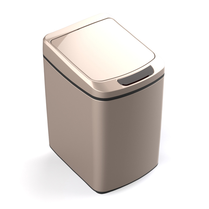 Cubo de basura con sensor inteligente de acero inoxidable 9L/12L, bote de basura automático por infrarrojos de pequeña capacidad para hogar