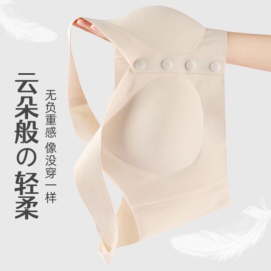 Mother's Underwear Women's Summer Thin Vest-style Front Buckle Bra No Steel Ring Bra Middle-aged and Elderly People's Traceless plus size Cotton