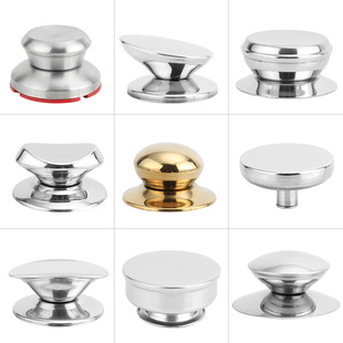 Universal Stainless Steel Pot Button Pot Cover Head Cap Glass Pot Cover Top Cap Lid Lid Handle Cookware Pot Cover Accessories